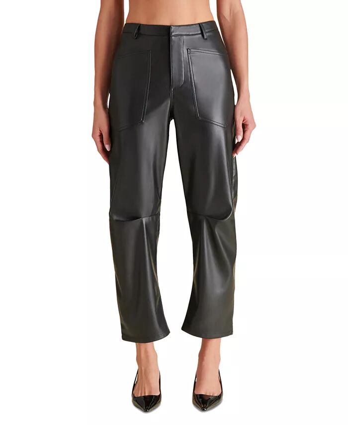 

Женские брюки Haniel из искусственной кожи Barrel Steve Madden, черный