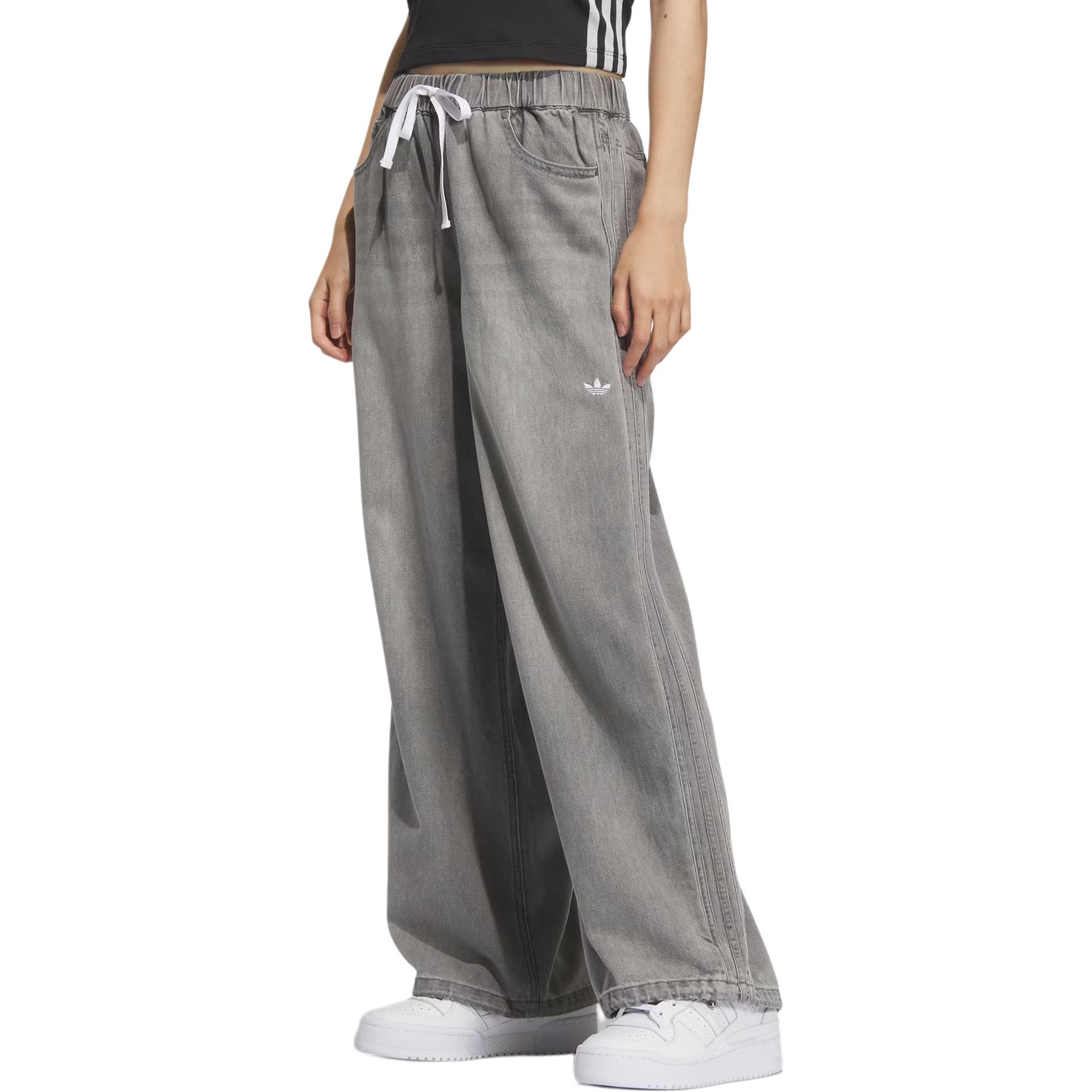 SS25 SOFT DENIM ADJUSTABLE JOGGERS Jeans Women's Adidas Originals, серый — фото 3