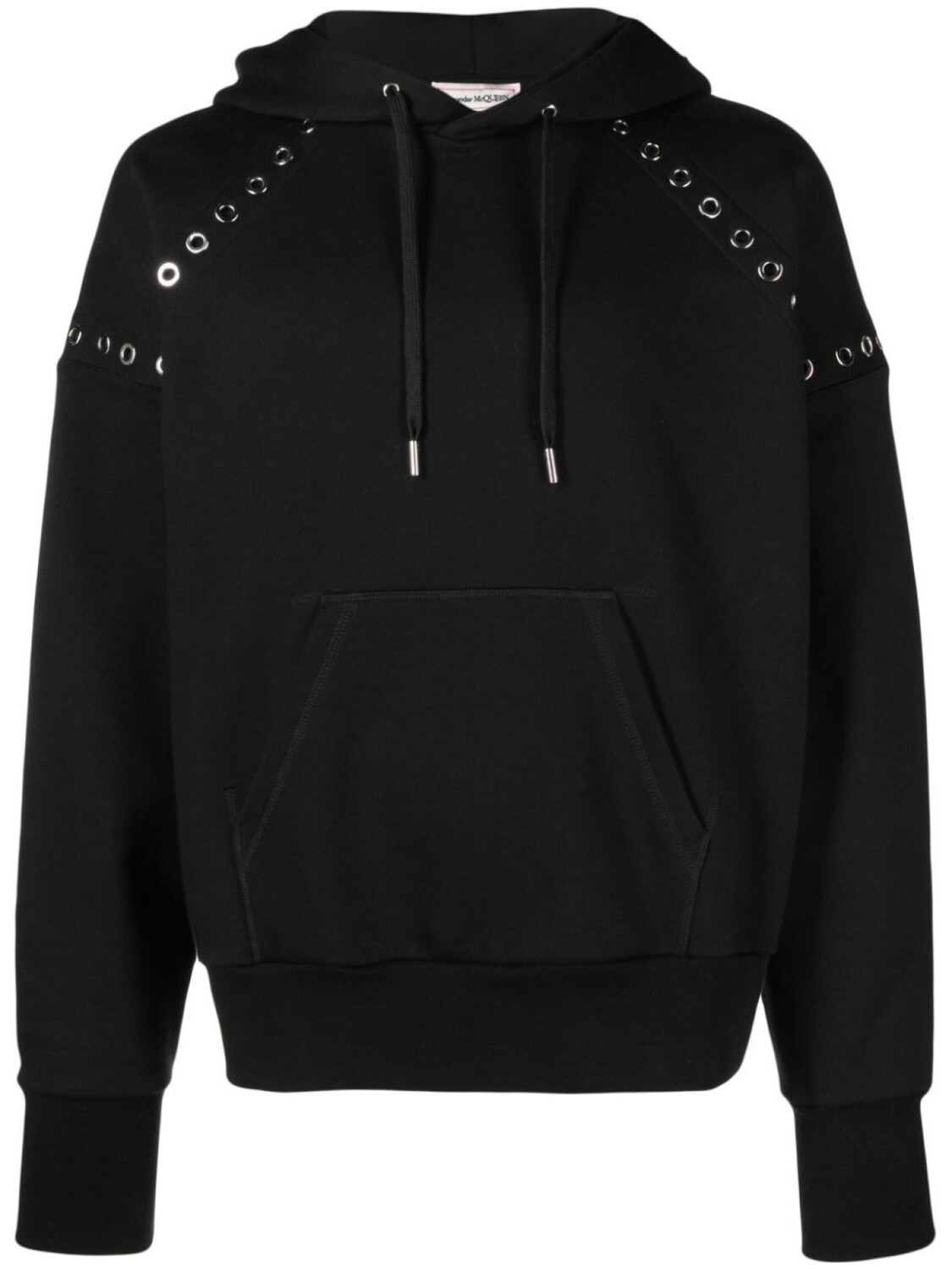 

Alexander McQueen худи с люверсами, черный