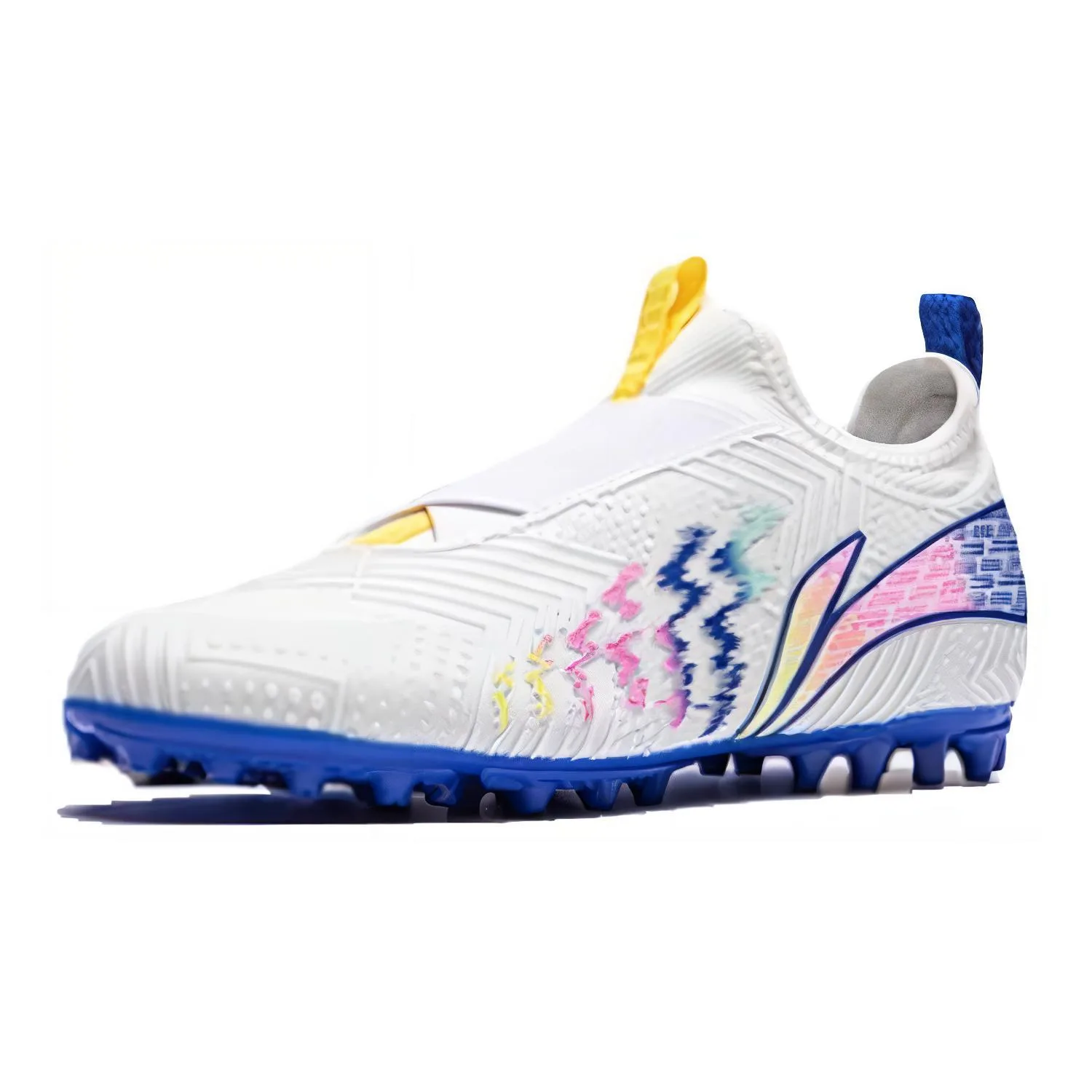 Детские футбольные бутсы Li-Ning YOUNG Swift Shadow 2 MG для искусственного газона, противоскользящие, с амортизацией, низкие YOUNG, белый фиолетовый