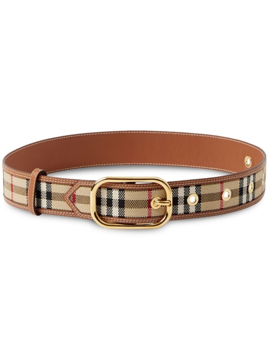 

Ремень в клетку Vintage Check Burberry, коричневый