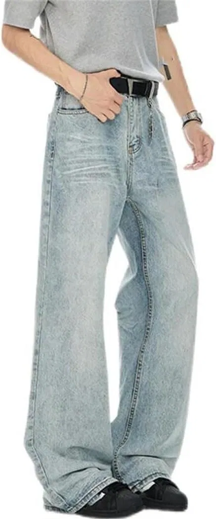 Джинсы свободные широкие Men's Denim, синий — фото 4