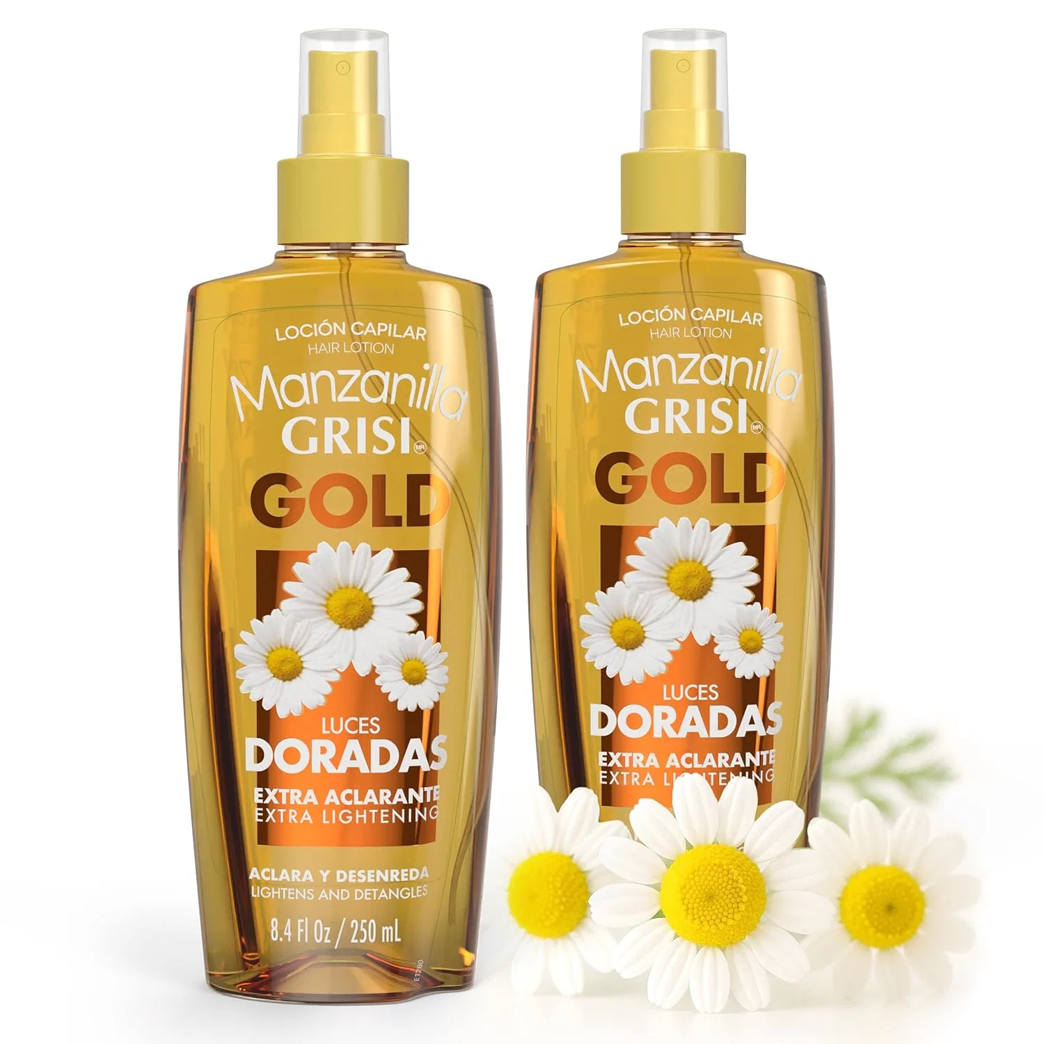Лосьон для волос Grisi Manzanilla Hair Lotion Gold с экстрактом ромашки, 2 шт. по 250 мл Manzanilla Grisi