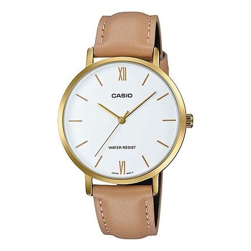 

Часы CASIO DRESS Minimalistic Business quartz Watch Brown Analog, коричневый