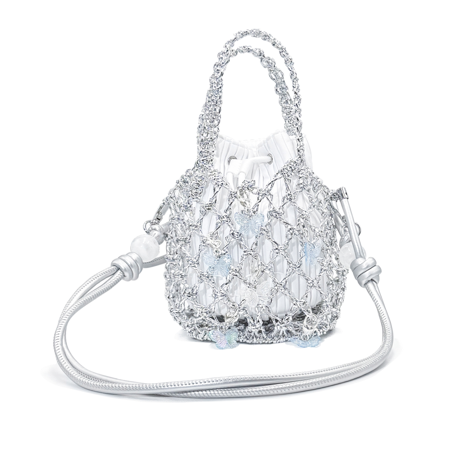 

Косметичка first day culture, багет butterfly dreams, портативный органайзер DIOR, серебристо-белый