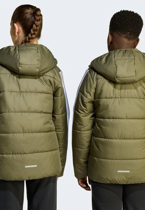 Детская зимняя куртка унисекс Adidas Performance, Olive Strata Black — фото 2