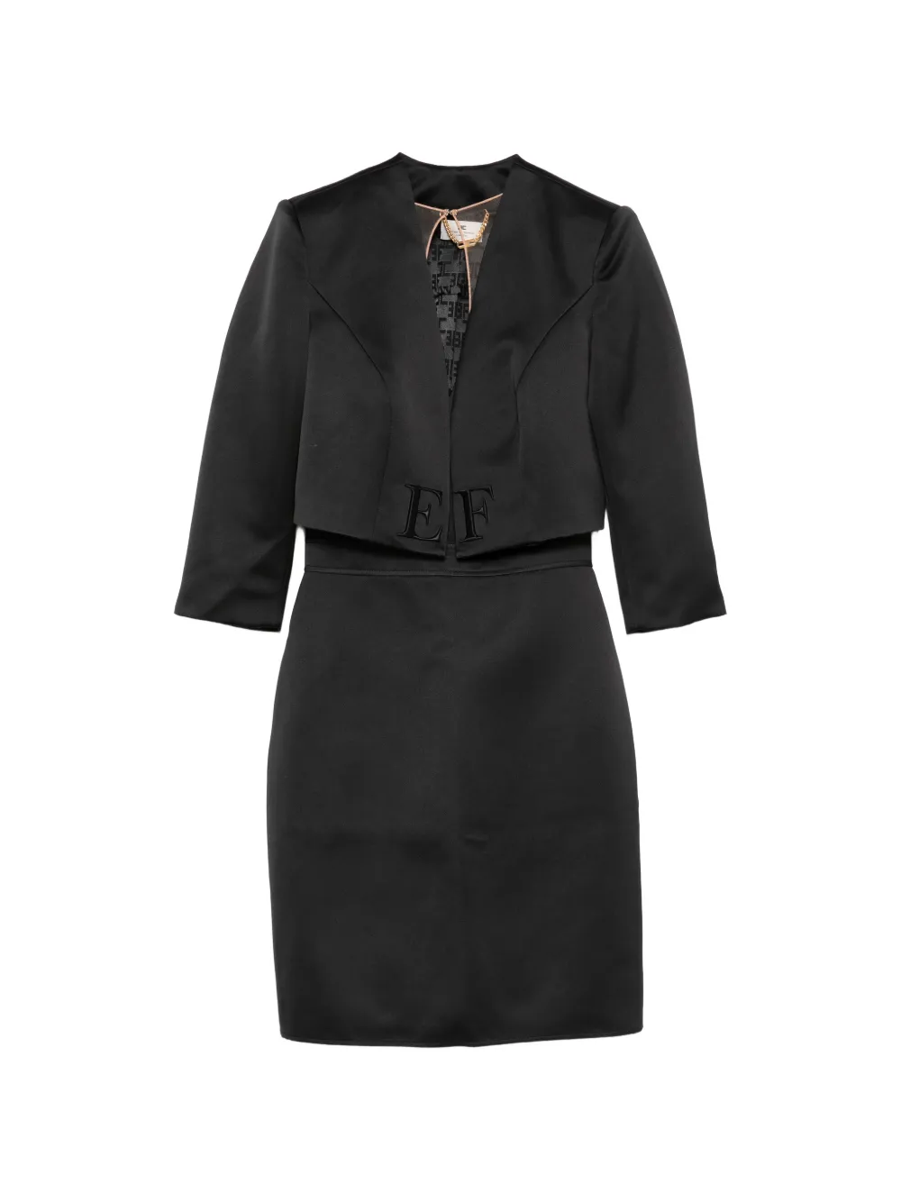 

Платье с аппликацией Elisabetta Franchi, черный