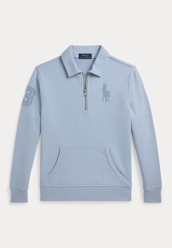 Толстовка big pony из французского махрового трикотажа 714y, рубашка поло Polo Ralph Lauren, Estate Blue