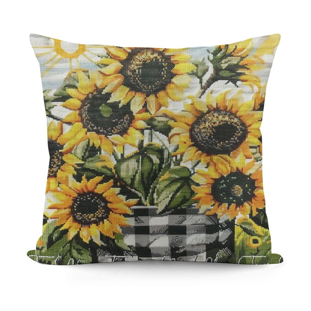 

Наволочка с подсолнухом Gvsdeg, белый