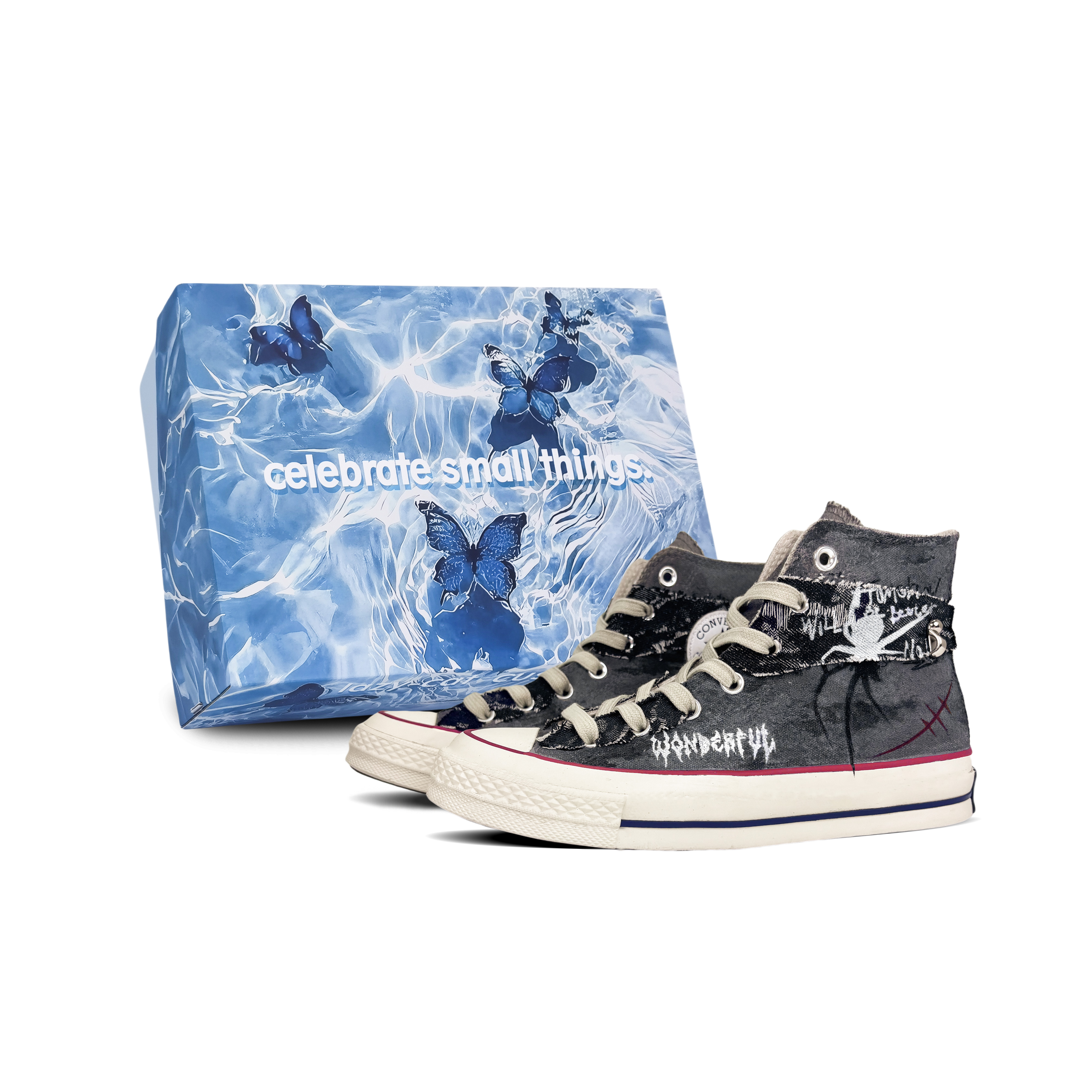 Converse Износостойкие высокие парусиновые туфли Chuck 70 унисекс, цвет: черный, белый, красный