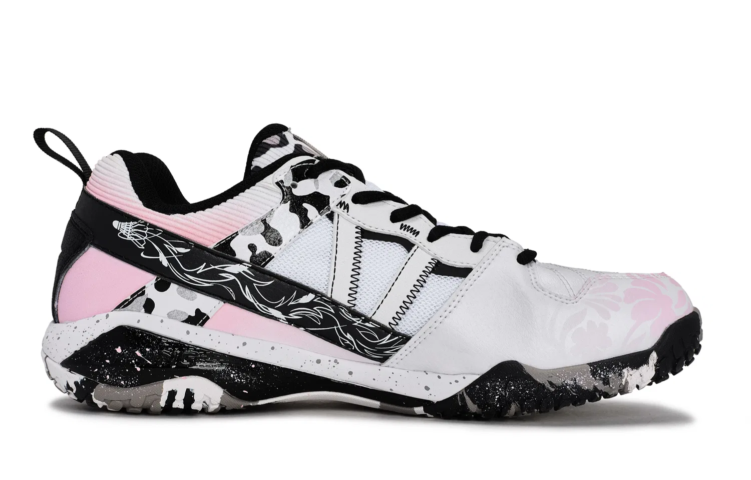 Кроссовки для бадминтона Invincible No. ACE Li-Ning Black White Pink — фото 3