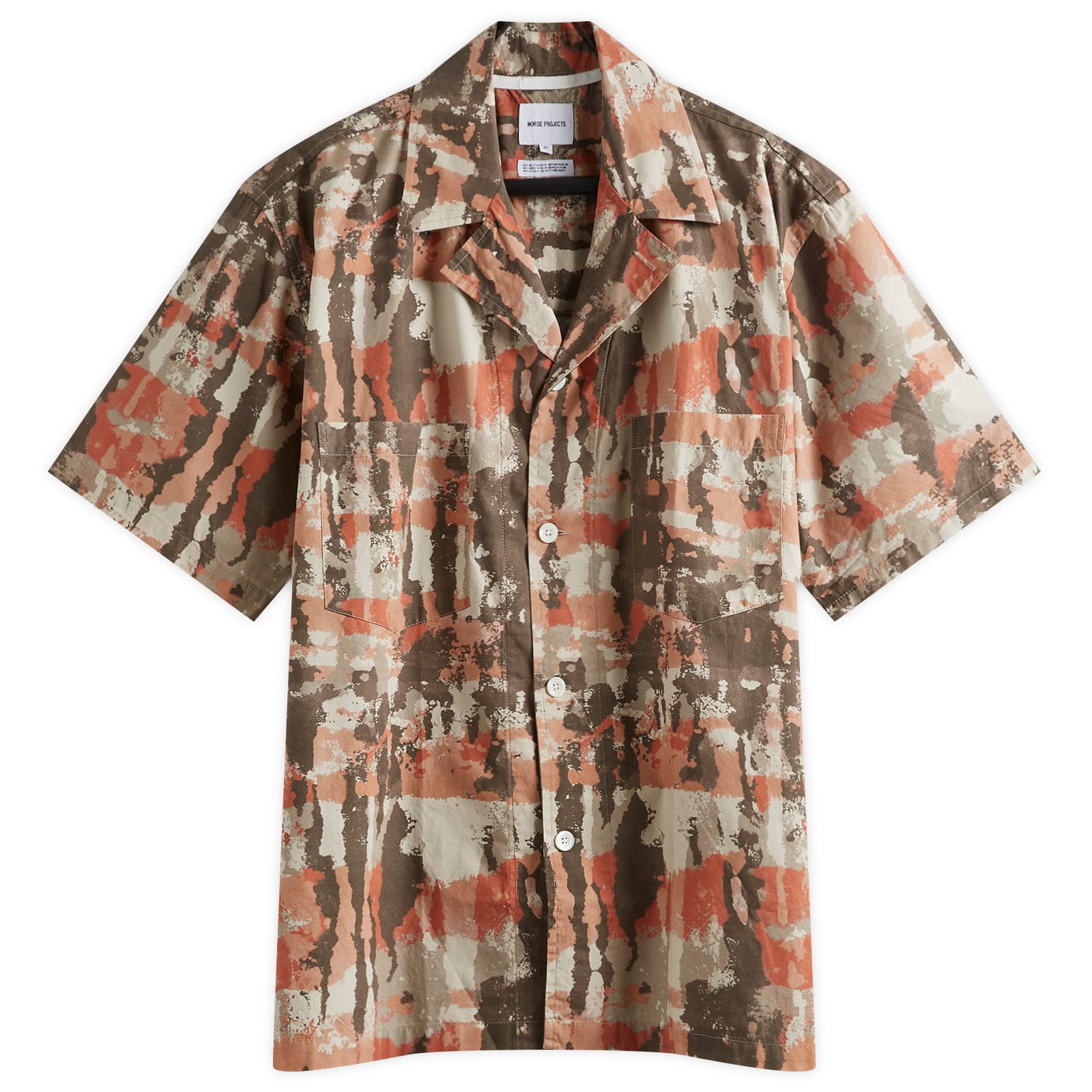 

Рубашка с коротким рукавом Norse Projects Mads Print Vacation Shirt, цвет Red Ochre