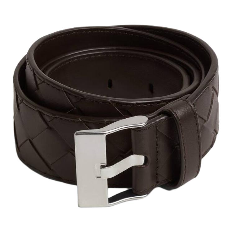 

Bottega Veneta Мужской ремень из телячьей кожи шириной 3,5 см, Fondant