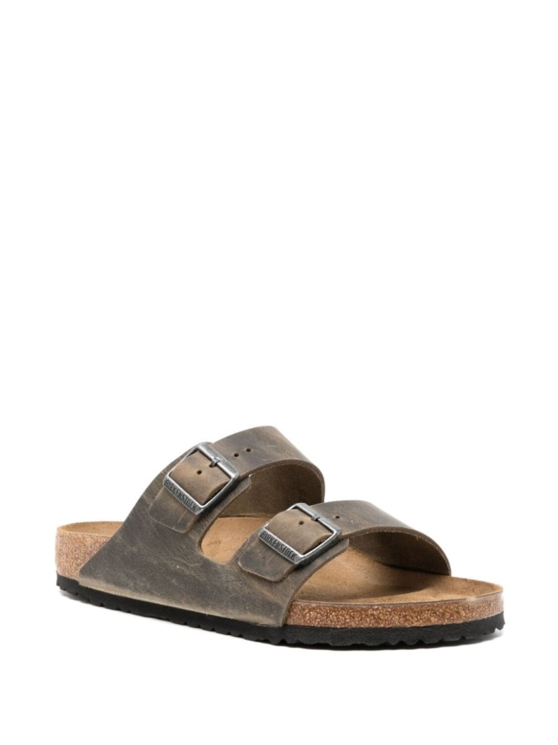 Сандалии Birkenstock Arizona Natural Leather Oiled, хаки — фото 2