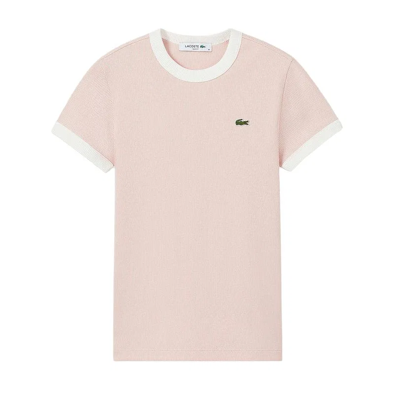 Футболка LACOSTE белая хлопковая классическая — фото 3