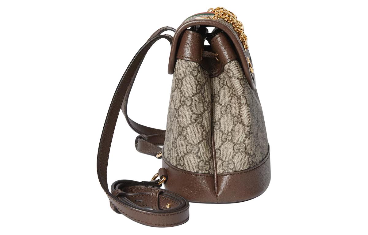 Рюкзак женский Gucci Ophidia GG Supreme Canvas Ebony Beige канвас — фото 3