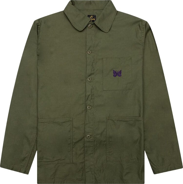 

Футболка Needles D.N. Coverall Back Sateen 'Olive', зеленый