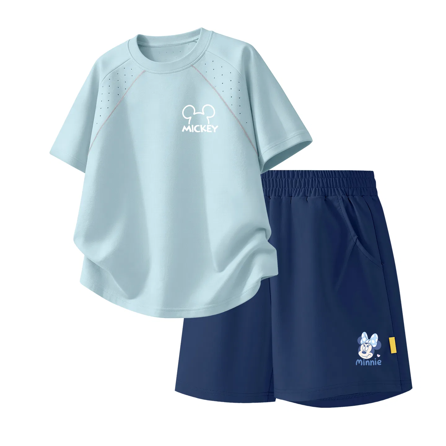 Детский спортивный костюм Casual Sportswear 2 Piece Set Disney, Thick Board Di Line K Glacier Blue+Di L Cute Girl K_Bottom Right Deep Sea Blue