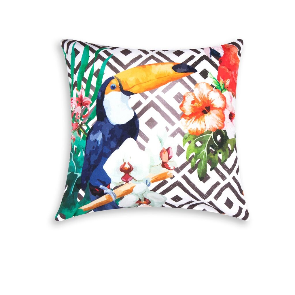 

Хлопковая подушка Excelsa Tropical Chic 45x45 см разноцветная