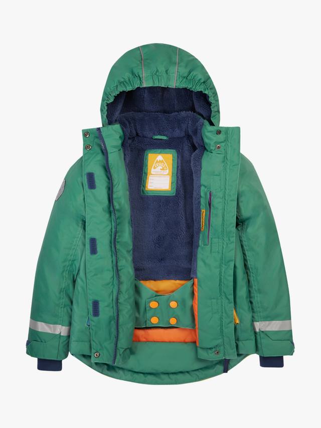 Детская утепленная лыжная куртка Frugi, Green/Mountains — фото 3