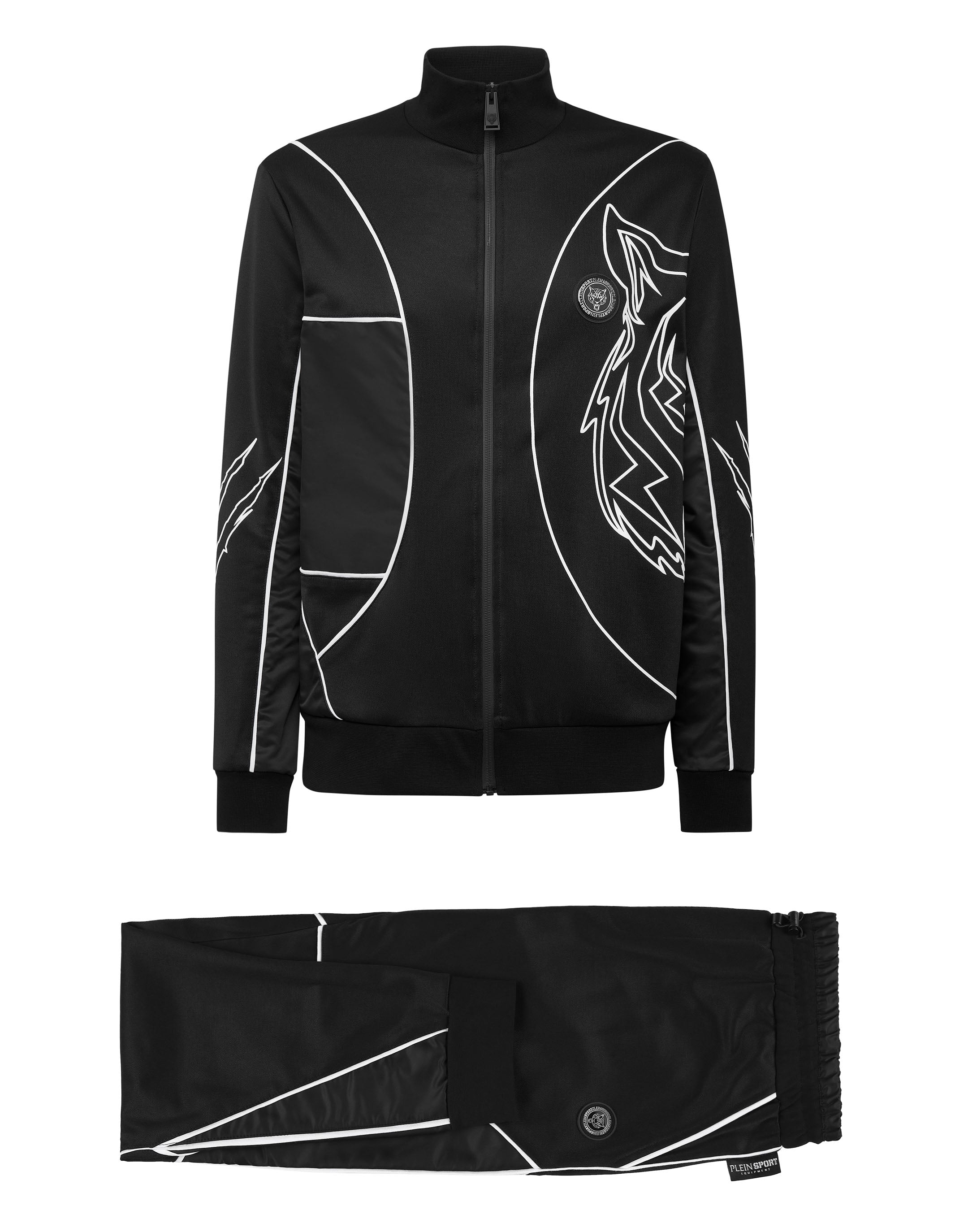 

Спортивный костюм для бега: верх/брюки Tiger PLEIN SPORT, черный/белый