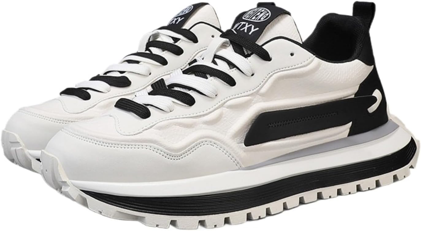 

Мужские дышащие кроссовки Dad Shoes 2025- Нескользящие повседневные кеды с мягкой амортизирующей подошвой и эластичными шнурками Azttoztto, черный