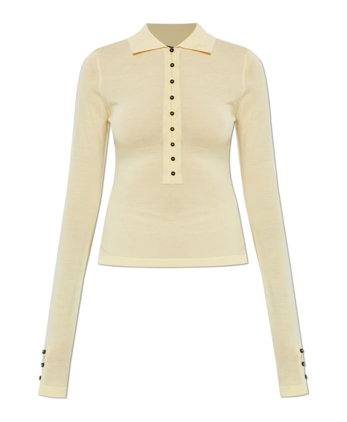 

Шерстяной поло-свитер мериносовой шерсти ML Jacquemus, желтый