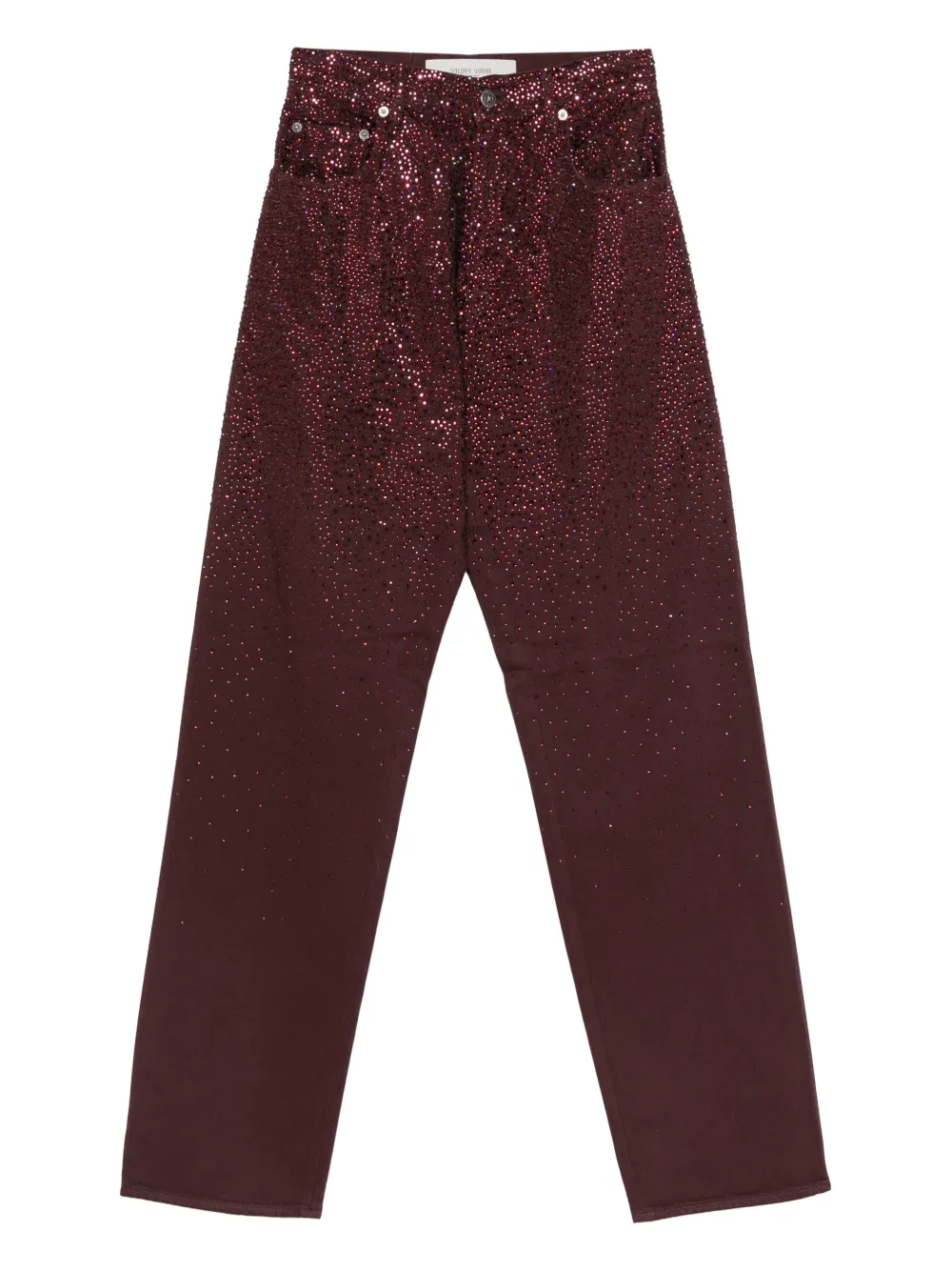 Джинсы, украшенные пайетками Golden Goose, фиолетовый