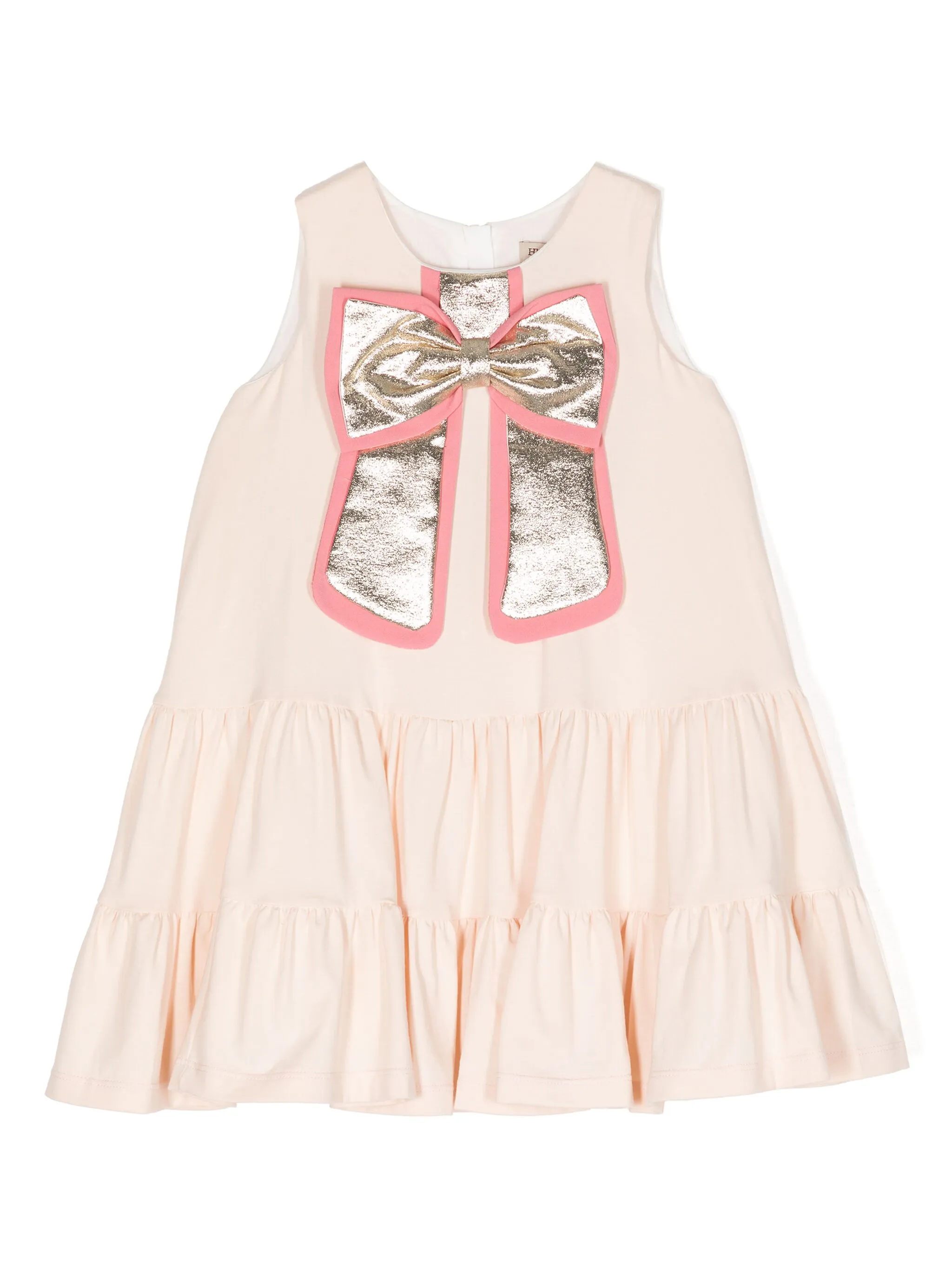 

Платье миди с бантом и оборками Hucklebones London, розовый