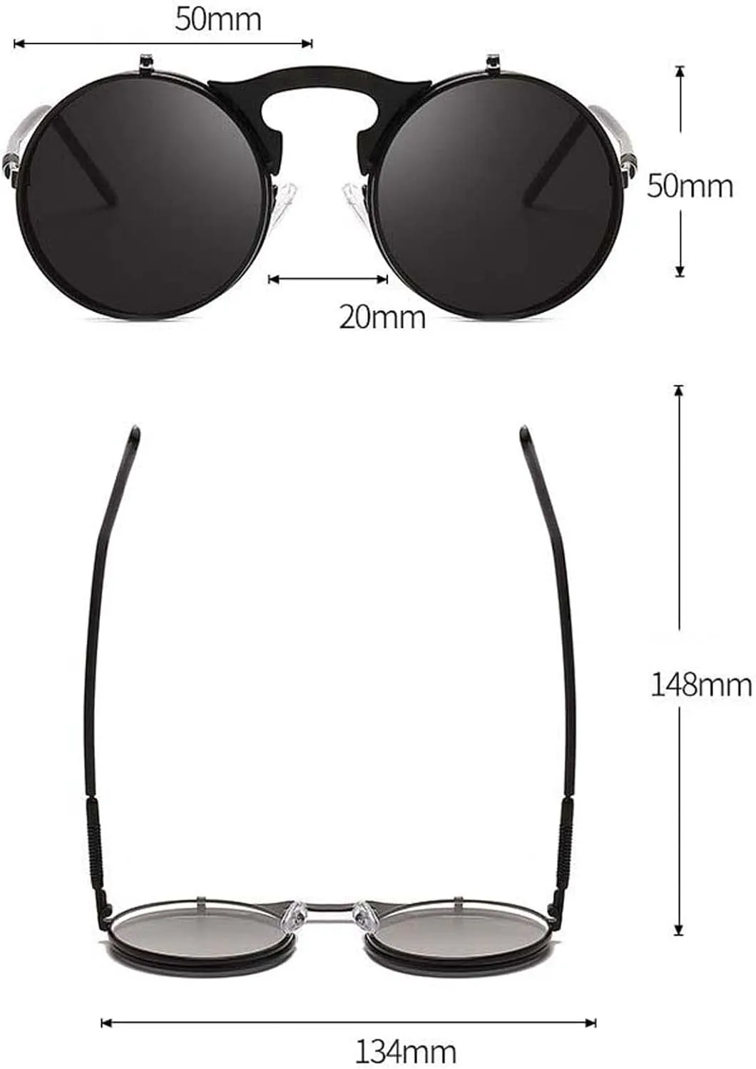 

Солнцезащитные очки-раскладушки XINXIN в стиле ретро-металл-панк, для мужчин и женщин, для уличной стрельбы, отдыха и пляжа (Цвет: A, Размер: Средний), A