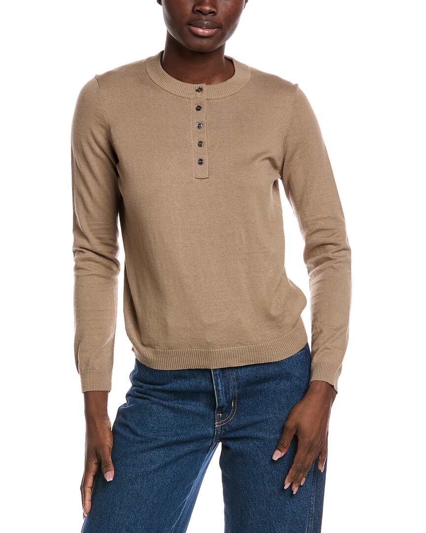 

Минни Роуз хенли свитер из кашемировой смеси Minnie Rose, зеленый