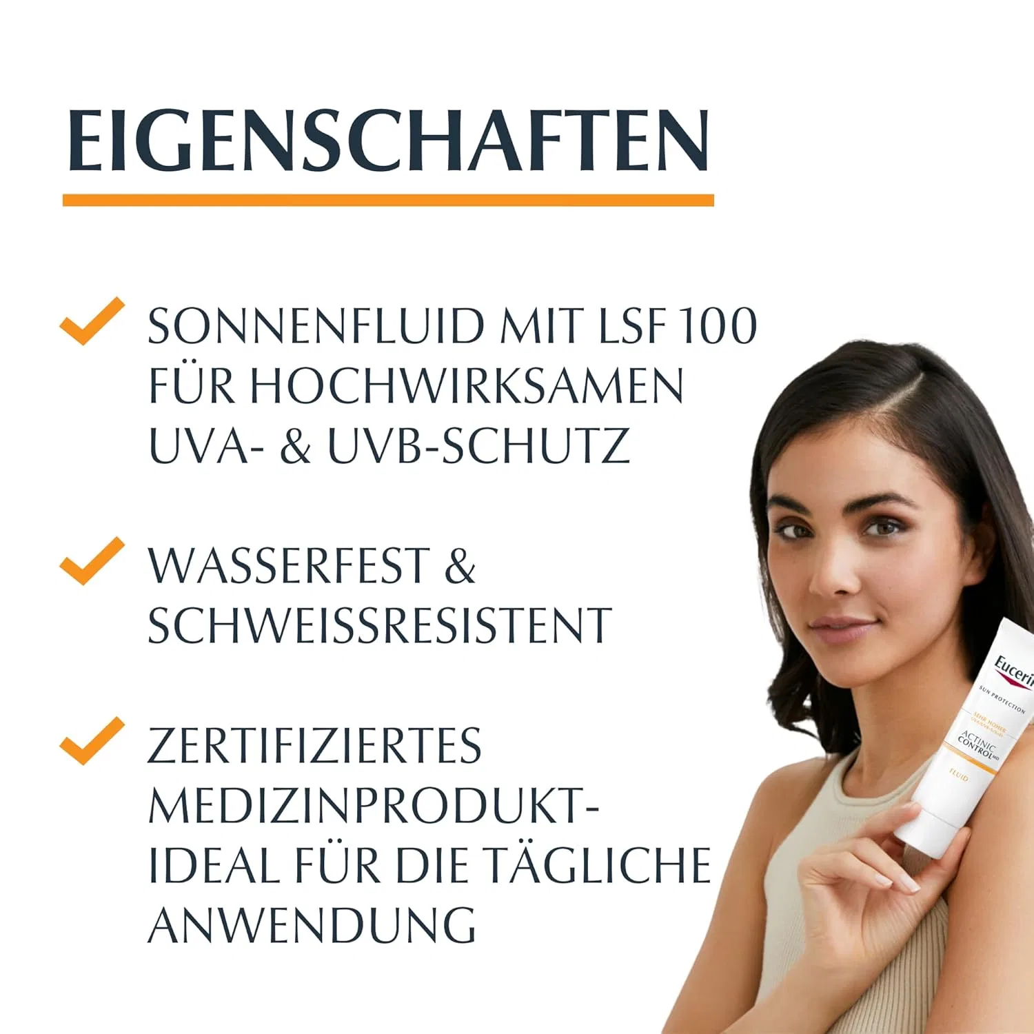 Солнцезащитный флюид Eucerin Actinic Control MD SPF 100, 80 мл Eucerin — фото 2