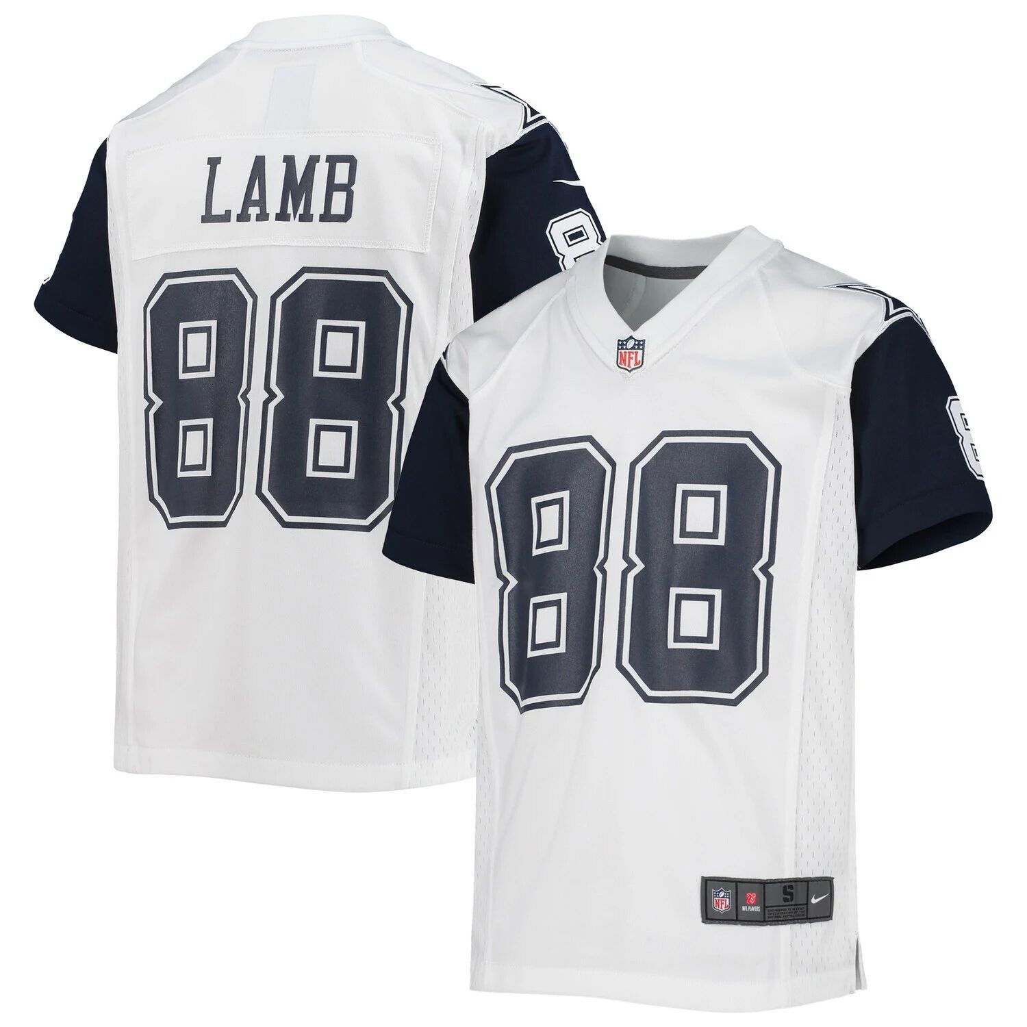 Молодежная футболка Nike CeeDee Lamb White Dallas Cowboys Alternate Game Nike — фото 4