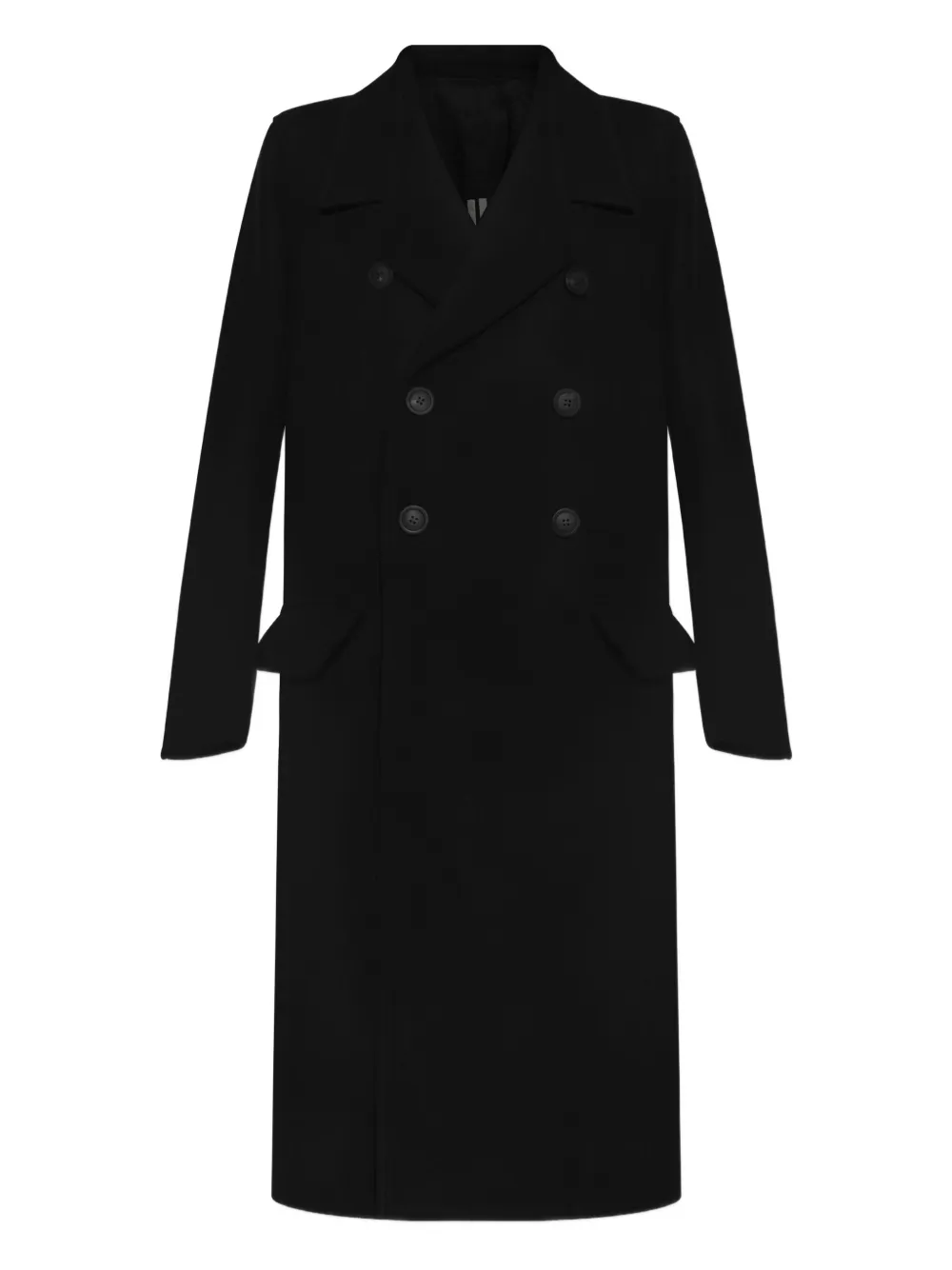 

Двубортное шерстяное пальто Rick Owens, черный