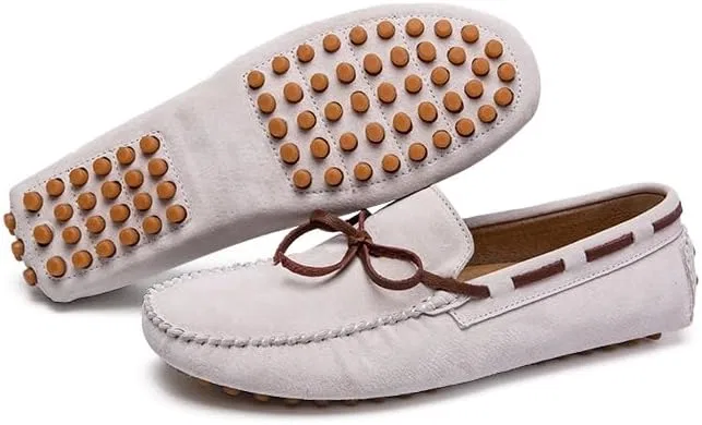 Мокасины мужские замшевые, Loafers, Rice White SayfuR — фото 3