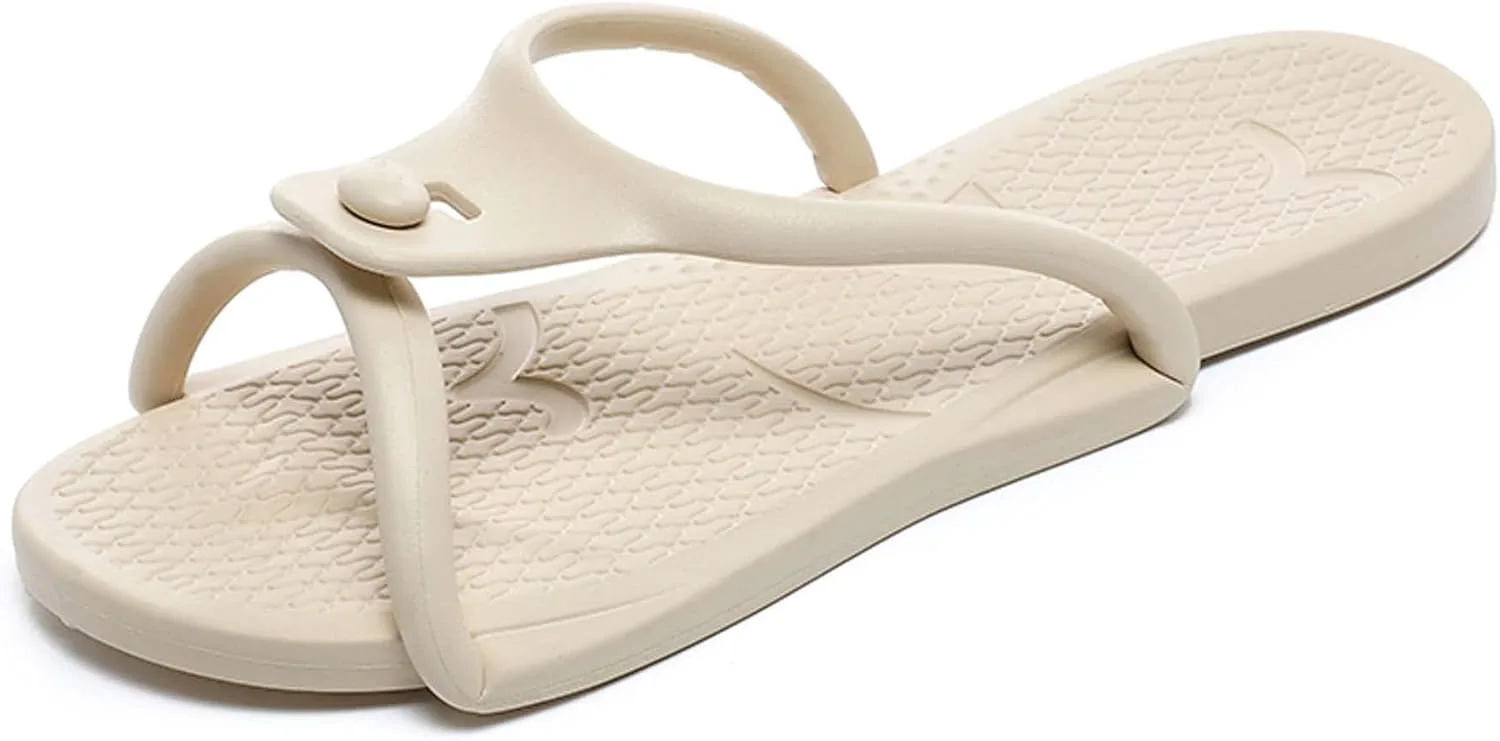 

Летние мужские сандалии для пары EVA, складные и портативные, удобные, мягкие, дышащие, противоскользящие, стойкие к износу, легкие Generic, кремовый