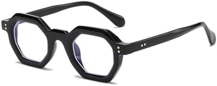 

Модные солнцезащитные очки Polygon Small для женщин, ретро-очки с заклепками, мужские солнцезащитные очки UV400, трендовые солнцезащитные очки для активного отдыха MTZJH, Black Clear