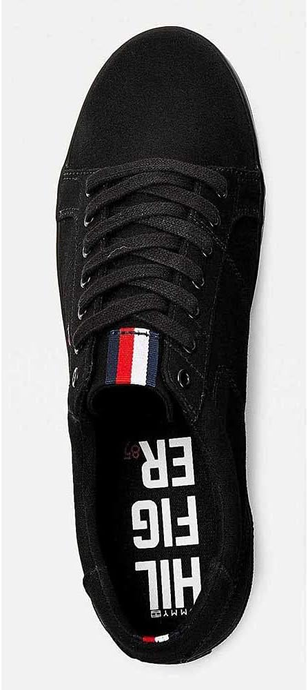 Мужские культовые длинные кроссовки Tommy Hilfiger LACE, Black/Black — фото 4