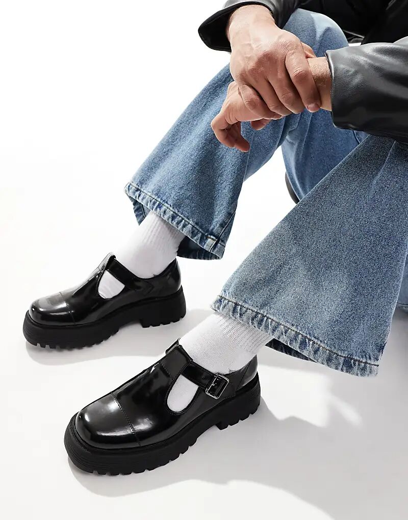 

Туфли мэри джейн черного цвета с толстой подошвой ASOS DESIGN