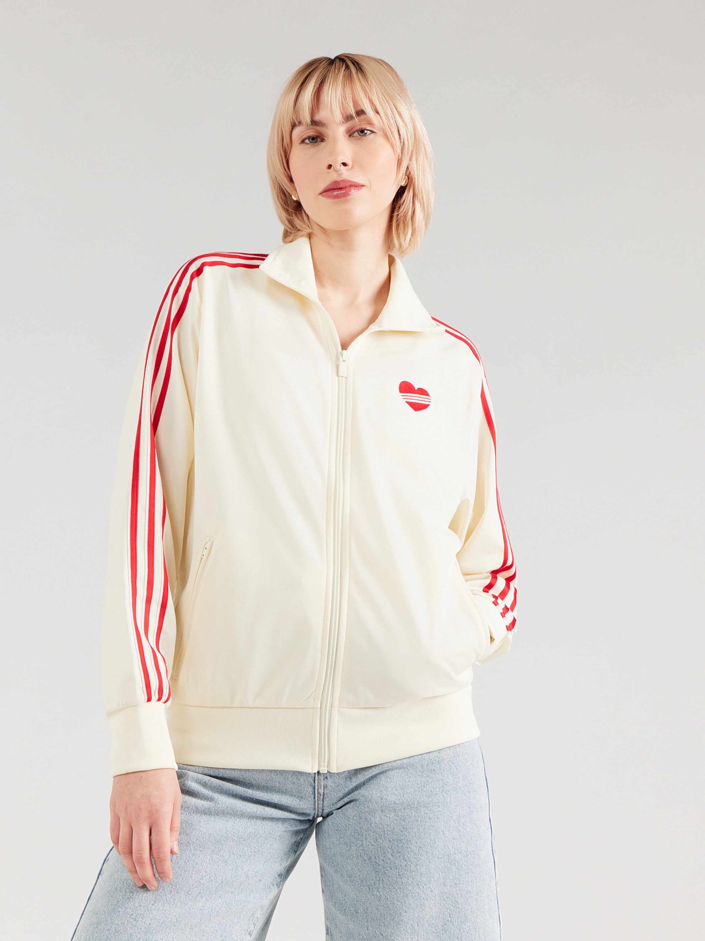 Adidas Originals Межсезонная куртка 'FB TT' в цвете Cream — фото 3