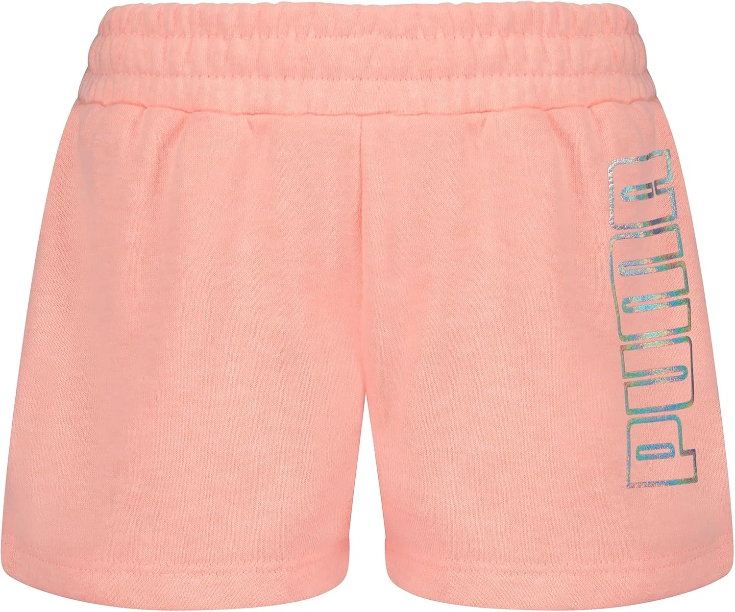 Детские шорты Puma из хлопка с французской махровой тканью, Peach Foil