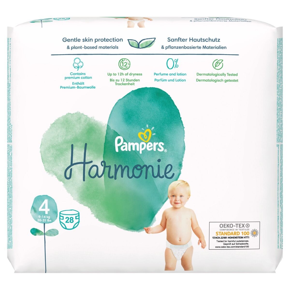 

Одноразовые подгузники для детей Pampers Harmonie 4, 28 шт