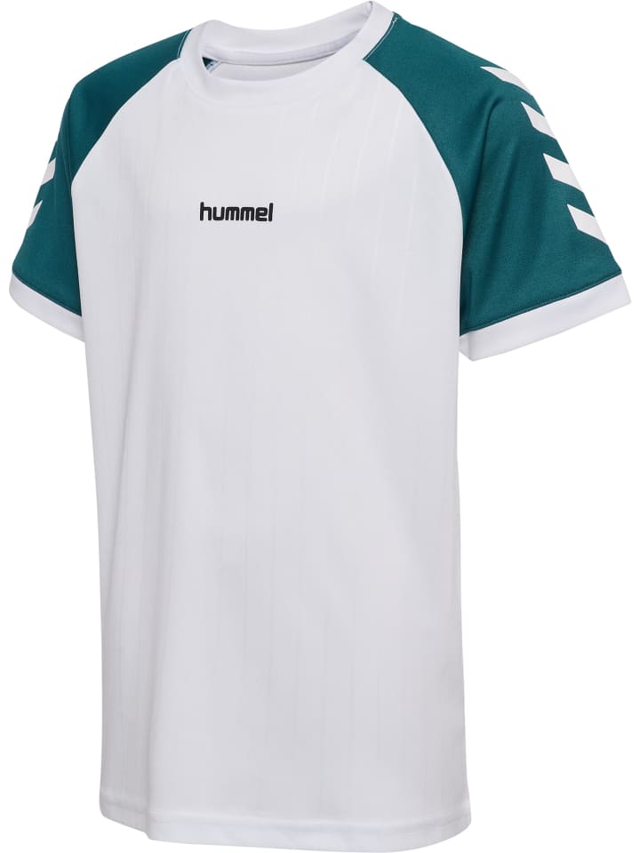 Hummel Детская футболка Hmljr в полоску, белого цвета — фото 4
