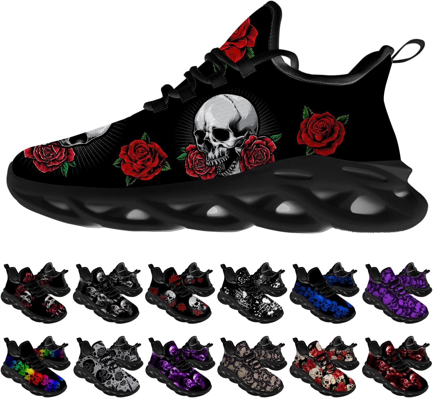 

Кроссовки Ciadoon Skull для мужчин и женщин, для бега по дороге, спортивные прогулочные, теннисные, атлетические кроссовки, подарок для мальчика и девочки, красный