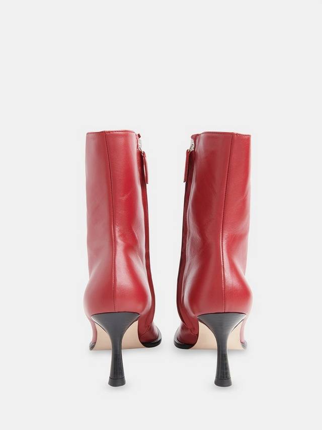 Сапоги со стежком из неттиной кожи Whistles, красный — фото 2