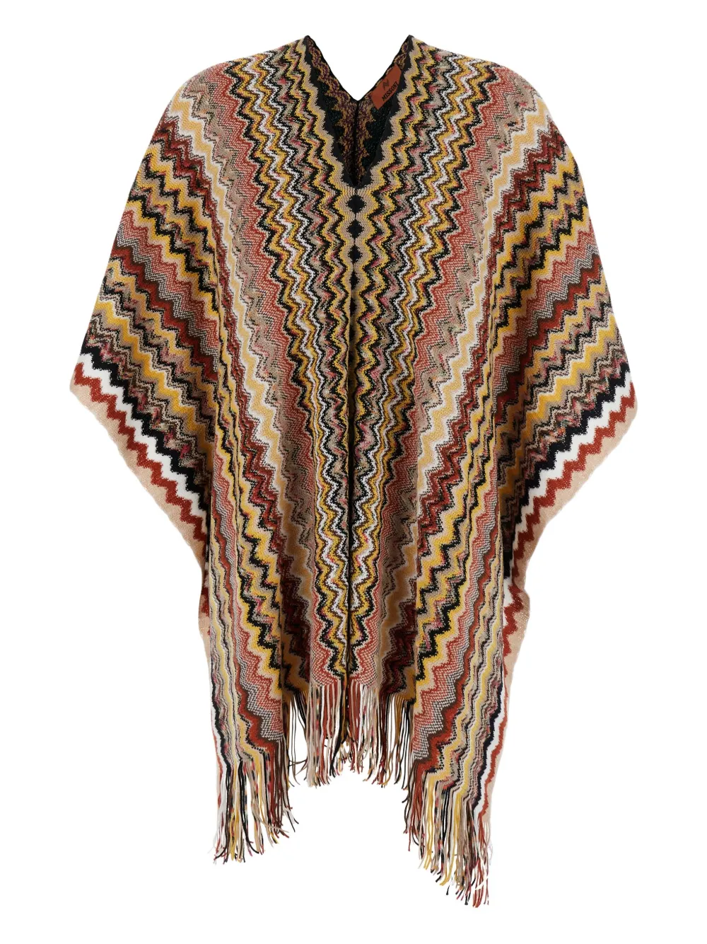 

Пончо с зигзагообразным узором Missoni, желтый