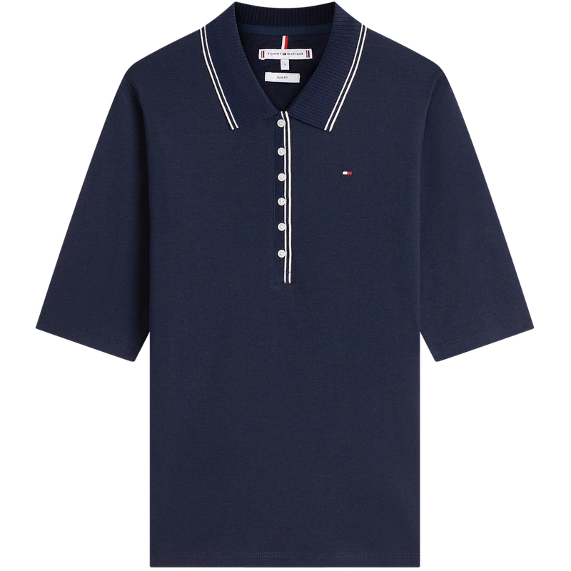 Поло для женщин Tommy Hilfiger, белый ybl — фото 2