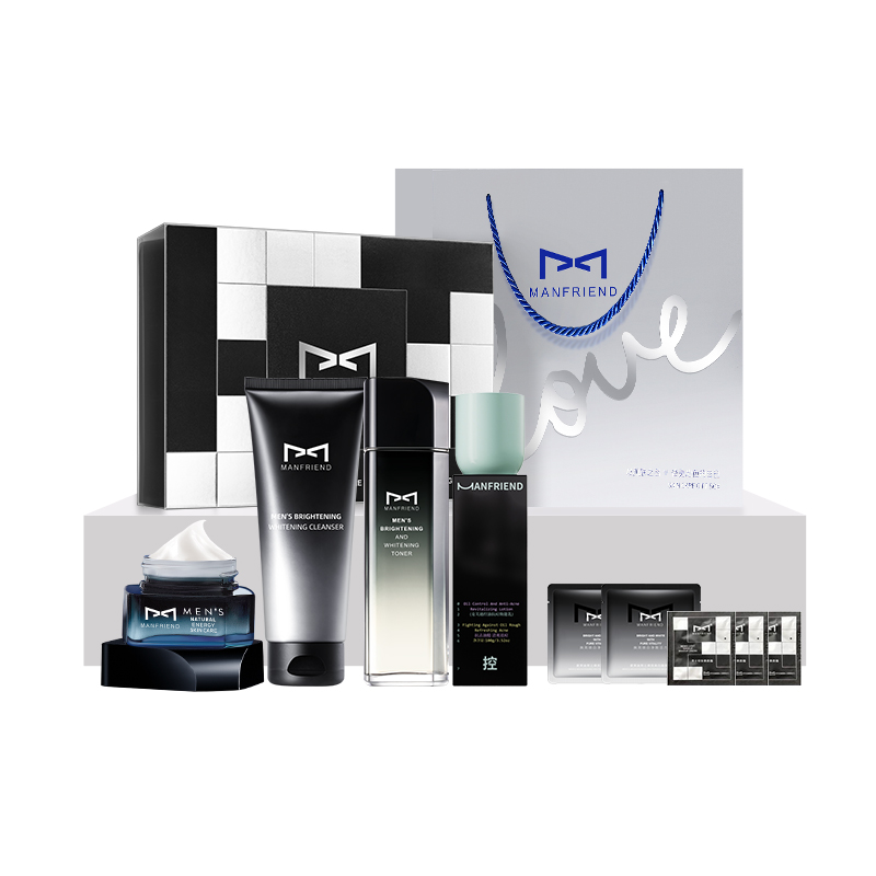 

Мужской набор для осветления и сияния кожи из трёх средств MANFRIEND, Box Four-Piece Set (Cleanser, Toner, Moisturizing Cream+Hydrating Serum 100g)