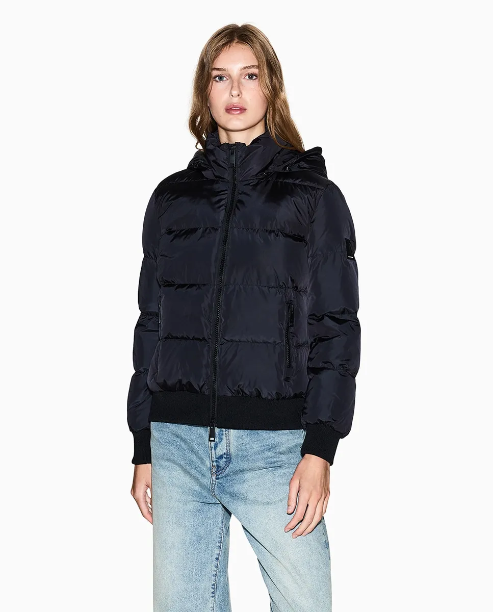 

Женский бомбер с застежкой-молнией и рукавами ¾ Armani Exchange, черный