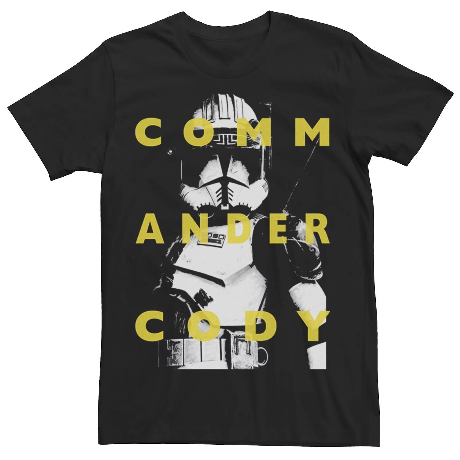 

Мужская футболка Star Wars: Clone Wars Commander Cody с текстовым наложением Licensed Character
